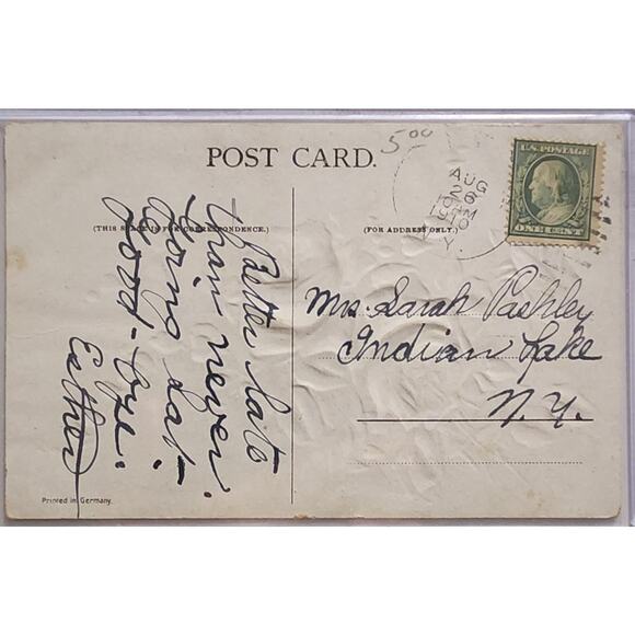 Lot Of Four Vintage Antique Embossed Postcards Flowers Birthday Easter - Picture 7 of 9